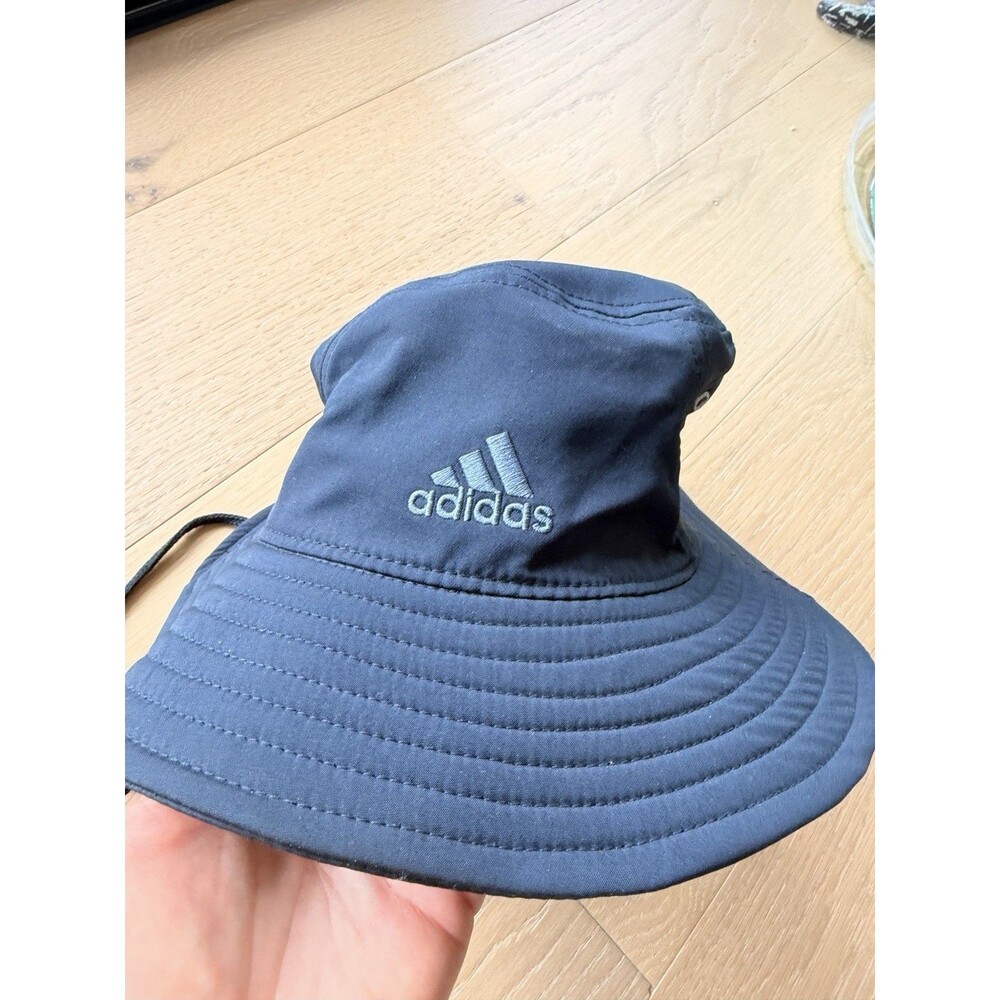 Adidas Sun Bucket Hat Cap Adult One Size Black Polyester Blend Aeroready Outdoor